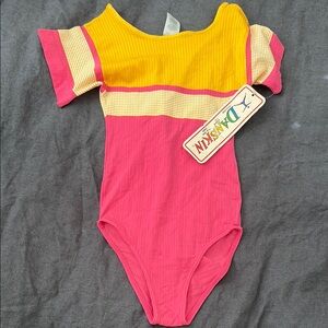 Vintage danskin 1980s child’s medium nylon leotard tags still attached